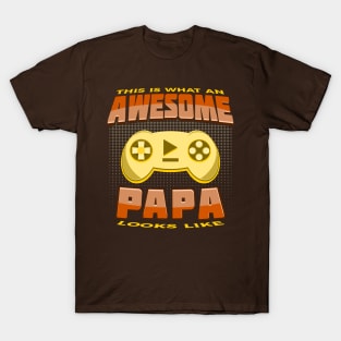 This Is What An Awesome Papa Looks Like Gaming Console T-Shirt